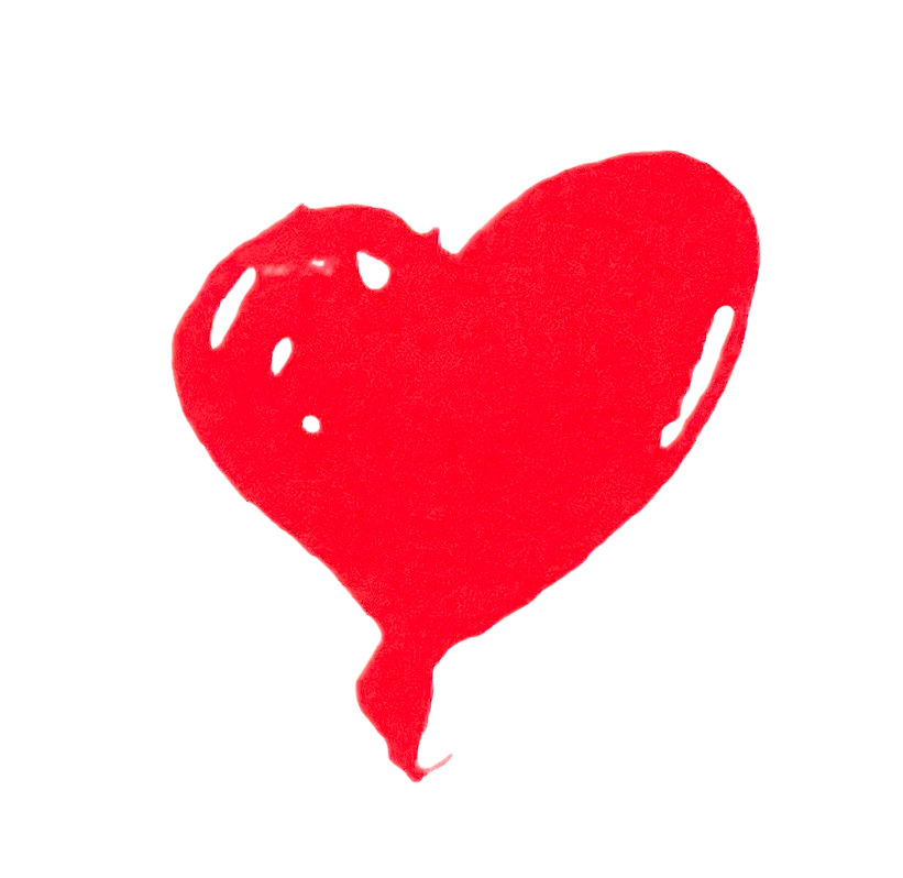 Drawing of a stylized heart